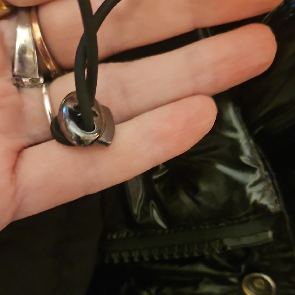 Zara Black Glossy Puffer Coat with High Collar - Picture 6 of 9